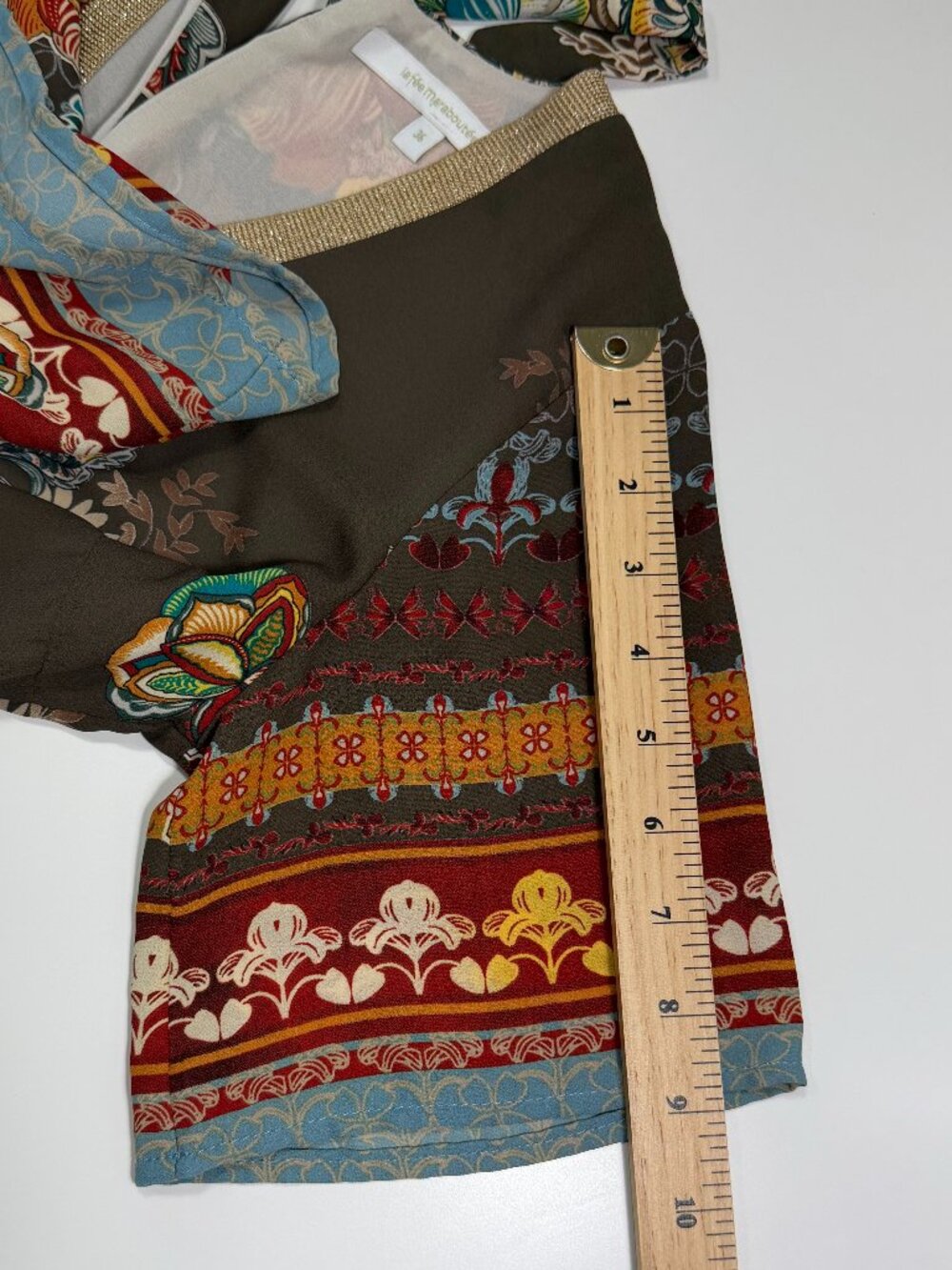 La Fée Maraboutée Dress Bohemian Chic Style Floral Print & Tie Back - Picture 6 of 9